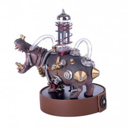 105pcs  3d assembly metal mechanical variant beast hippo puzzle model