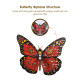 150pcs steampunk scarlet peacock butterfly assembly model -red