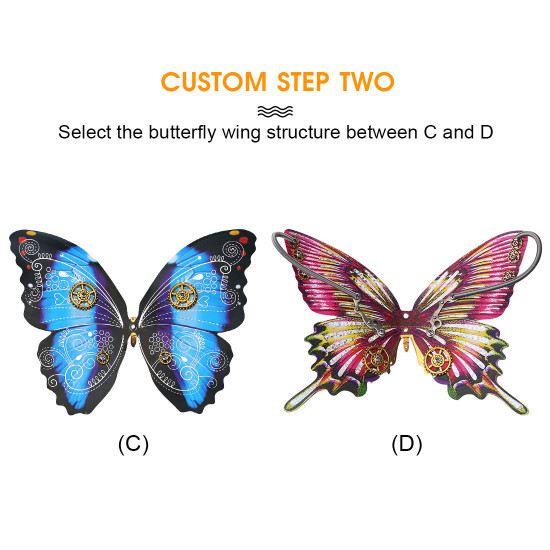 150pcs custom your steampunk butterfly 3d metal model kit