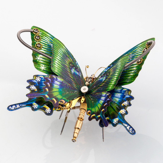 150pcs steampunk butterfly alpine black swallowtail papilio maackii model 3d diy kit