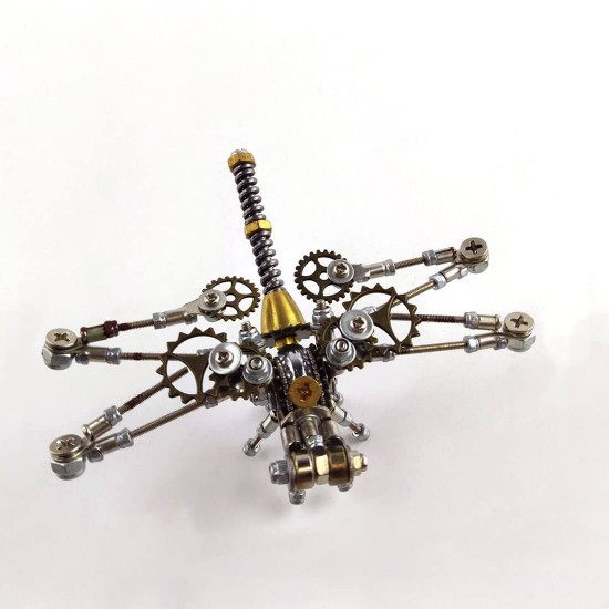 152pcs 3d diy metal mechanical dragonfly insect puzzle model jigsaw