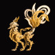 200pcs+oriental mythological golden nine-tailed fox creatures 3d metal puzzle