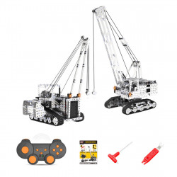 2400+pcs 2 in 1 diy 3d metal rc engineering crane model kits assembly puzzle toys