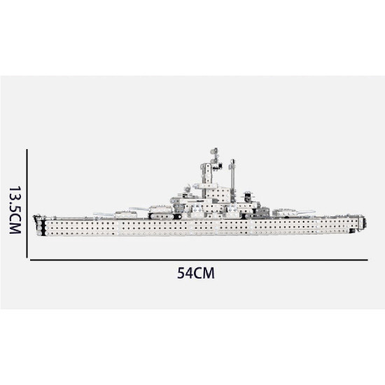 260pcs diy 3d metal battleship metal model kits