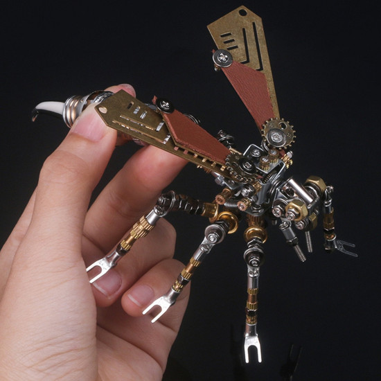 295pcs assembly metal mechanical 3d wasp insect puzzle model adult
