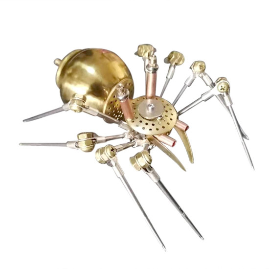3d metal mechanical golden spider assembly model kit