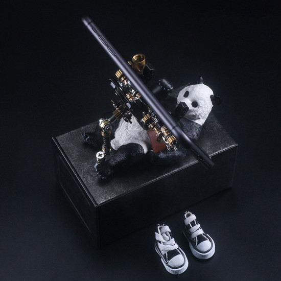 3pcs set diy metal assembly panda series model kit for home collection decor