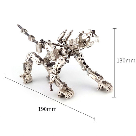 415pcs 2in1 metal deformable lion mecha puzzle assembly model building kit age 14+
