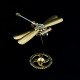 brass mini dragonfly insect model with base handmade assembled crafts