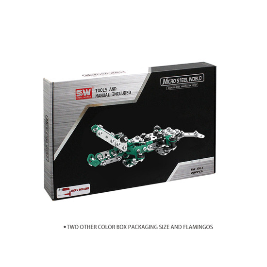 200pcs crocodile assembly kit 3d animal puzzle model diy metal toys for kid