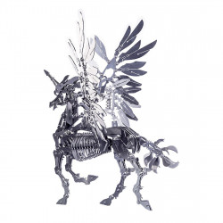 diy 3d assembly metal large unicorn with wing puzzle model