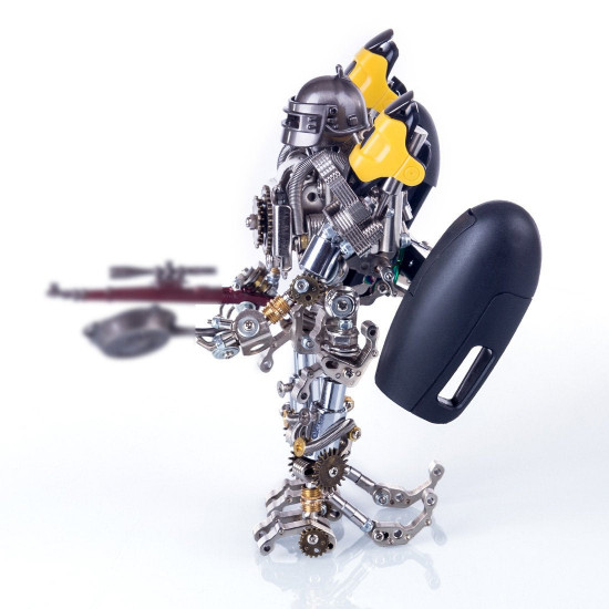 diy 3d assembly metal mechanical soldier robot puzzle model