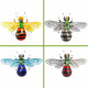 diy insect model handmade worker bee home decor gift toys 4 pcs with light