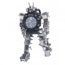 diy metal assembly robot mecha model 3d puzzle kits with watch