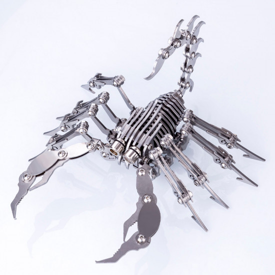 diy metal scorpion insects assembly puzzle model crafts with light 274pcs