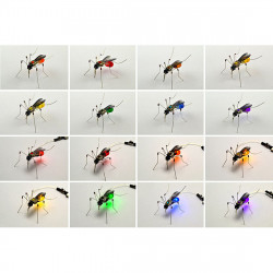 diy mini sound-controlled electronic mosquito model kits night light - random color