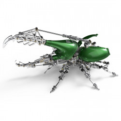 large dynastes hercules beetle with long horn 3d metal model kits assembly insect