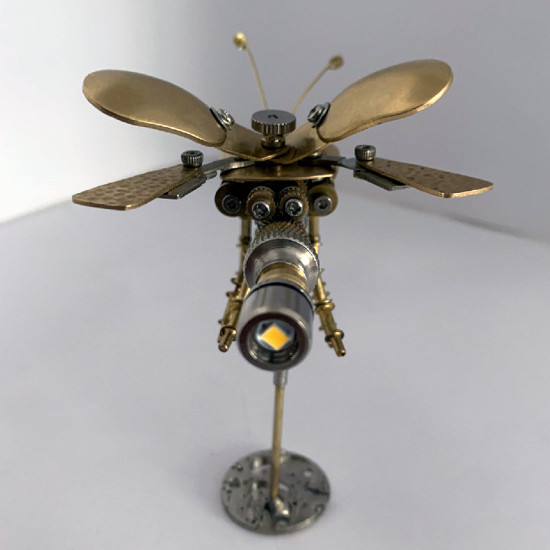 fire fly steampunk bug insect metal sculpture model assembled crafts