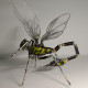 metal dragonfly king assembled model kits 3d handmade bug insect sculpture steampunk