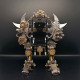 taurus robot watch stand holder 3d assembly metal fighting mecha action figure for clock collector