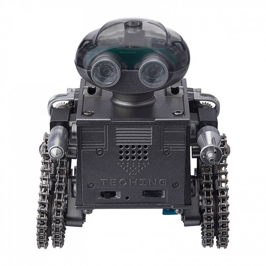 teching diy mechanical bluetooth speaker rc tracked robot metal model kit